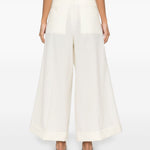 Pantaloni svasati in lana bianco Comme Des Garçons - donna 