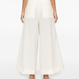Pantaloni svasati in lana bianco Comme Des Garçons - donna 