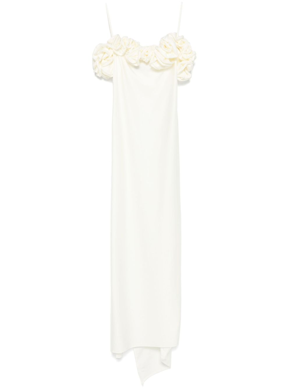Abito lungo con ruches in bianco Coperni - donna 