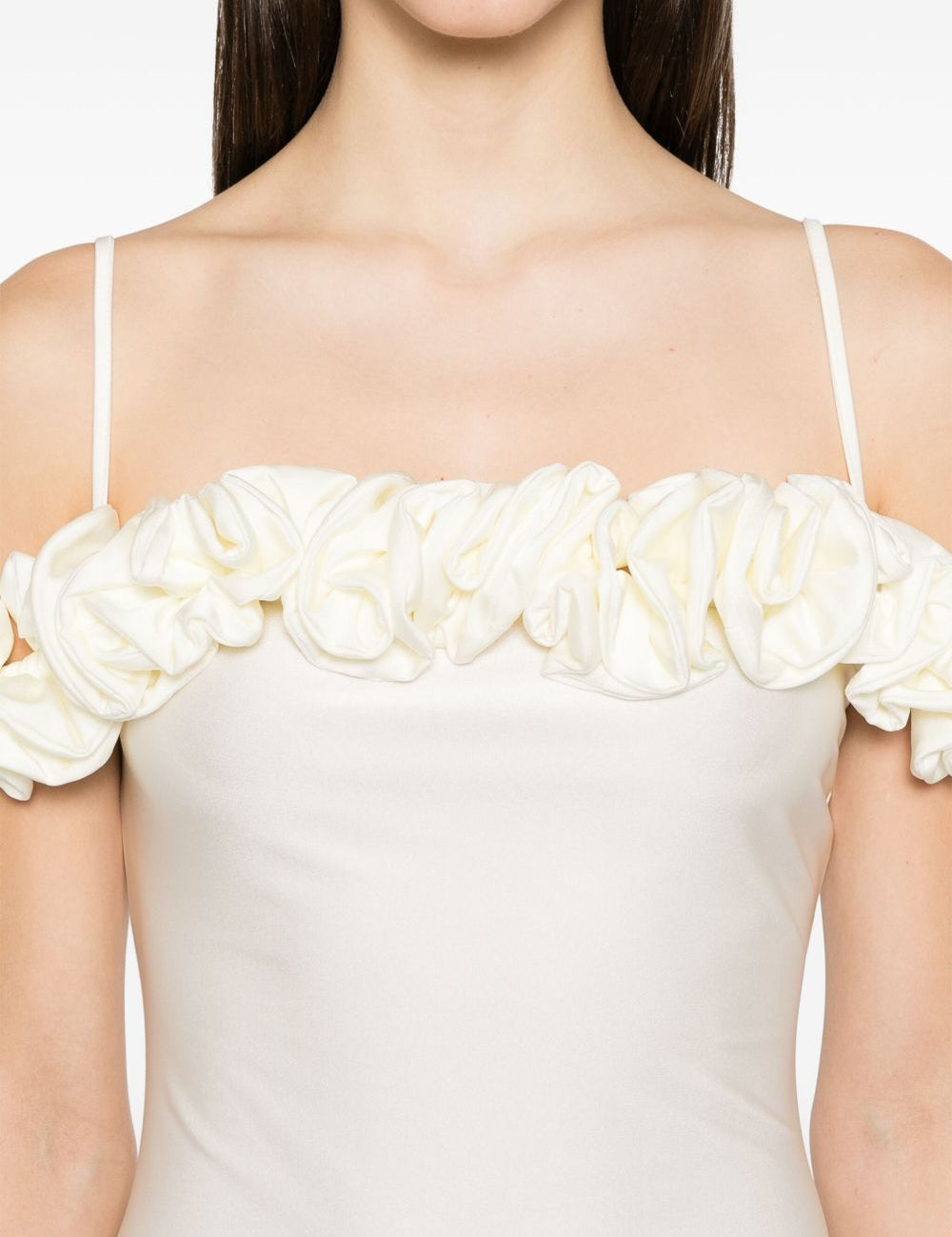 Abito lungo con ruches in bianco Coperni - donna 