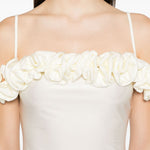 Abito lungo con ruches in bianco Coperni - donna 