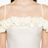 Abito lungo con ruches in bianco Coperni - donna 