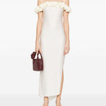 Abito lungo con ruches in bianco Coperni - donna 