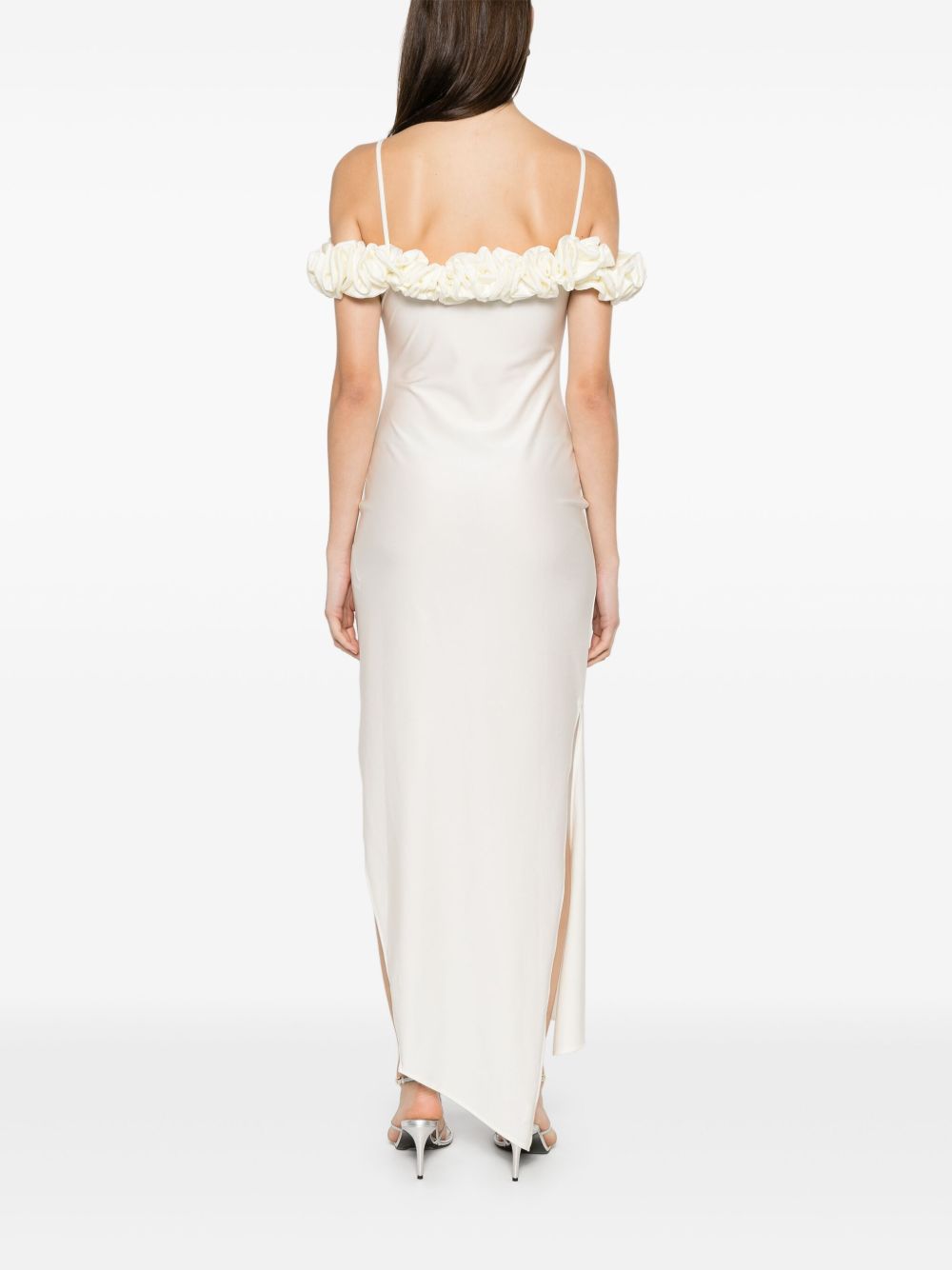 Abito lungo con ruches in bianco Coperni - donna 