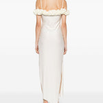 Abito lungo con ruches in bianco Coperni - donna 