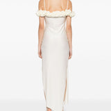 Abito lungo con ruches in bianco Coperni - donna 