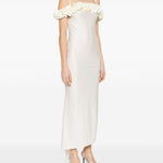 Abito lungo con ruches in bianco Coperni - donna 