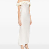 Abito lungo con ruches in bianco Coperni - donna 