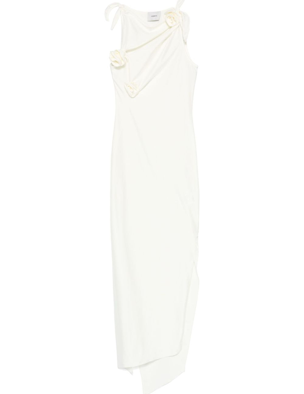 Abito lungo con decorazioni floreali in bianco Coperni - donna 