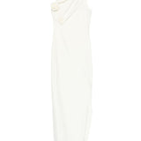 Abito lungo con decorazioni floreali in bianco Coperni - donna 