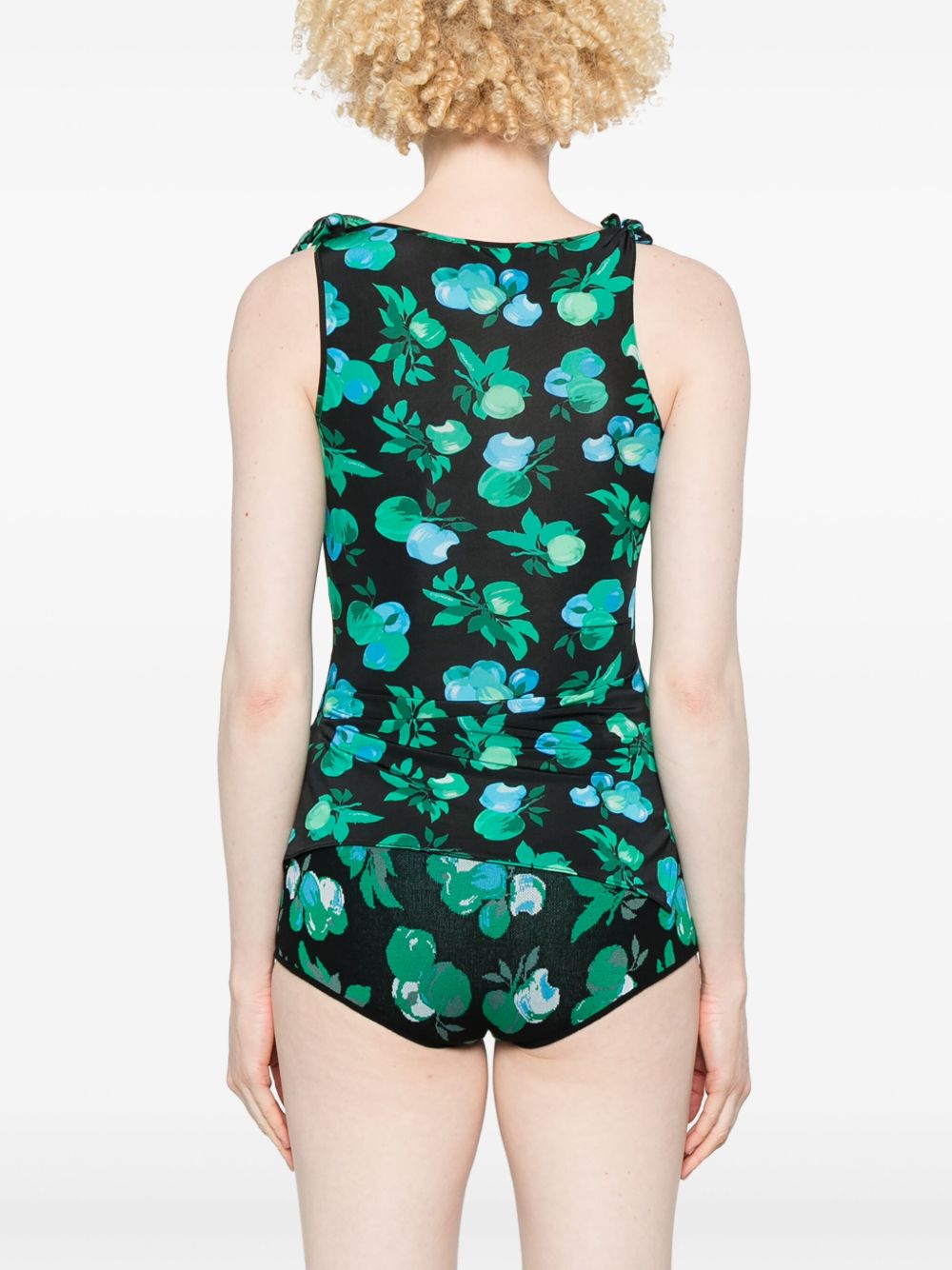 Top asimmetrico  in verde e nero Coperni - donna 