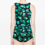 Top asimmetrico  in verde e nero Coperni - donna 