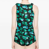 Top asimmetrico  in verde e nero Coperni - donna 