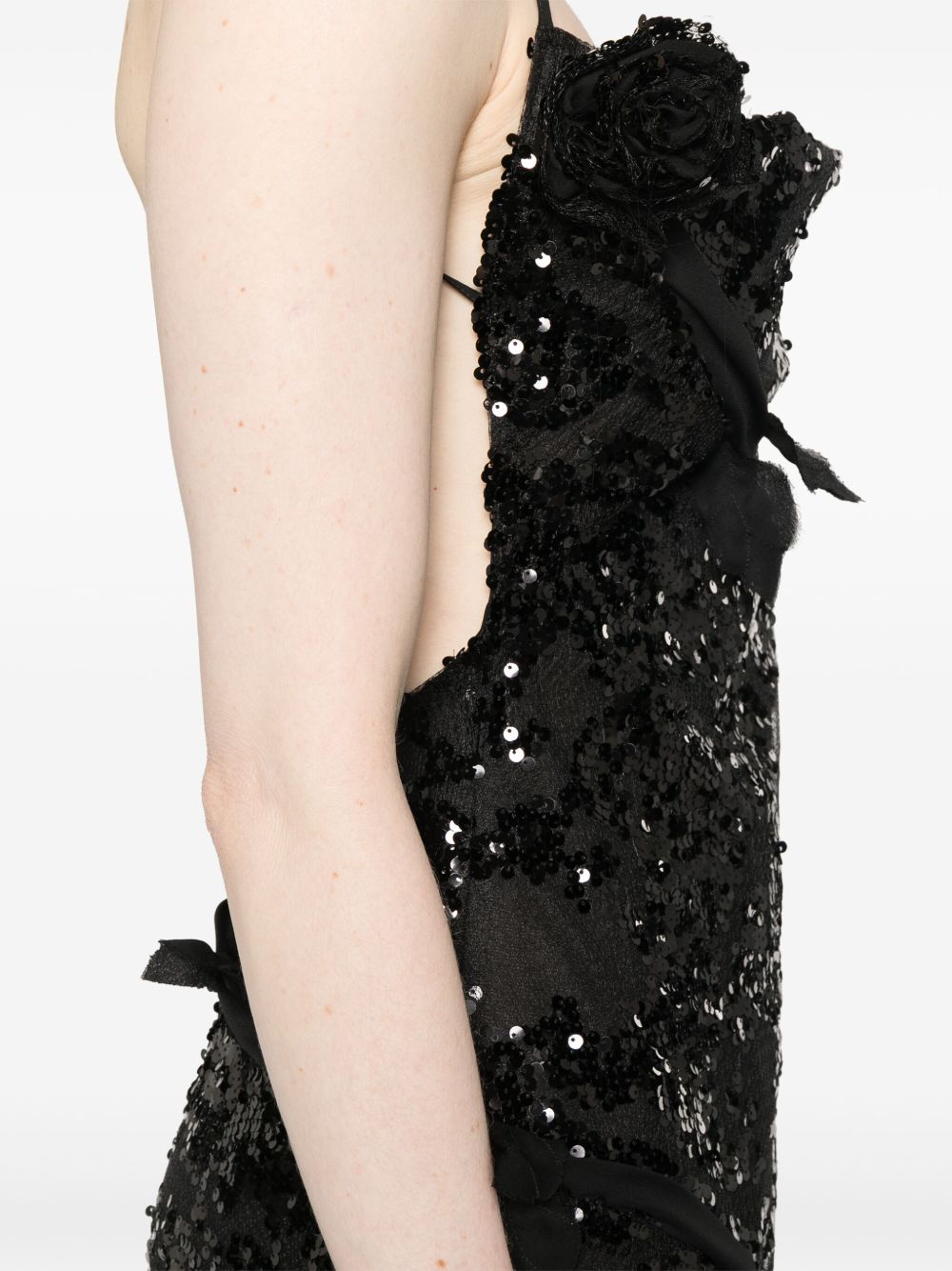 Abito lungo con paillettes in nero Coperni - donna 