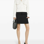 Camicia satinata con tasche applicate in bianco Courrèges - donna 