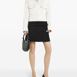Camicia satinata con tasche applicate in bianco Courrèges - donna 