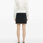 Camicia satinata con tasche applicate in bianco Courrèges - donna 