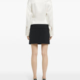 Camicia satinata con tasche applicate in bianco Courrèges - donna 