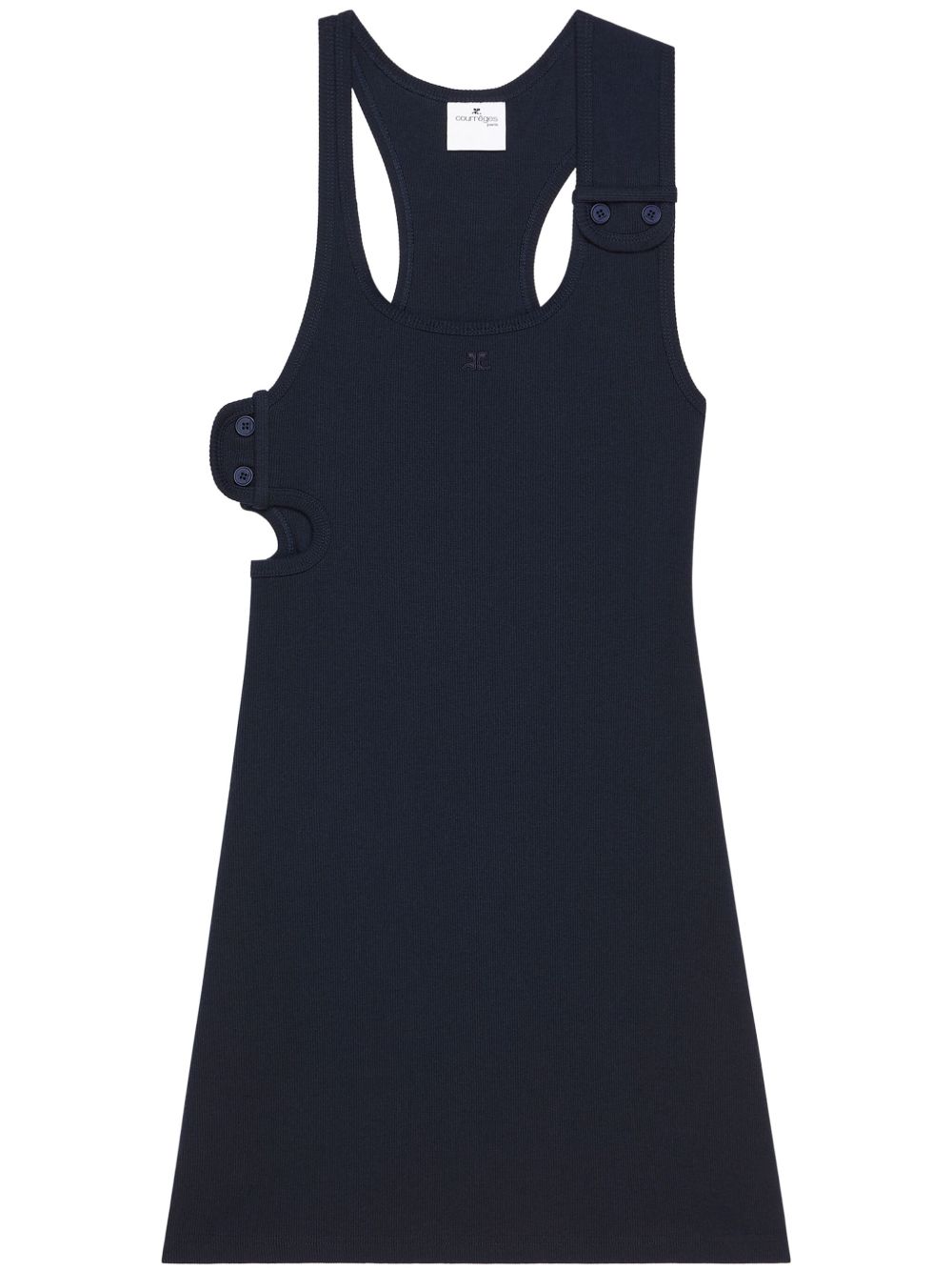 Abito corto '90 in blu navy Courrèges - donna 