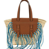 Borsa tote Tropicana in marrone e blu Cuba Lab - donna 