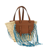 Borsa tote Tropicana in marrone e blu Cuba Lab - donna 