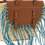 Borsa tote Tropicana in marrone e blu Cuba Lab - donna 