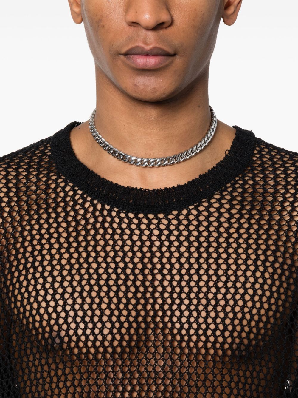 Choker a catena color argento Darkai - unisex 