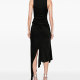 Abito midi asimmetrico in nero David koma - donna 