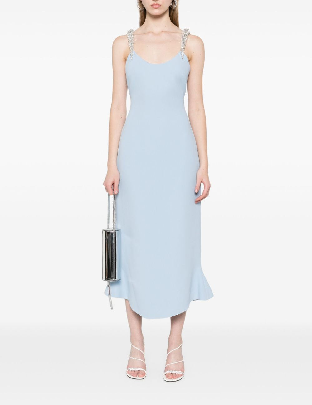 Abito con ricamo in azzurro chiaro David Koma - donna 