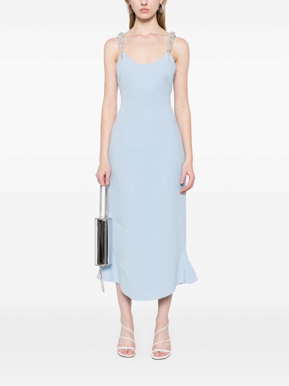 Abito con ricamo in azzurro chiaro David Koma - donna 
