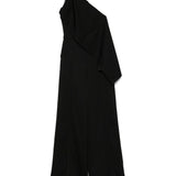 Tuta intera drappeggiata con cristalli in nero David Koma - donna 