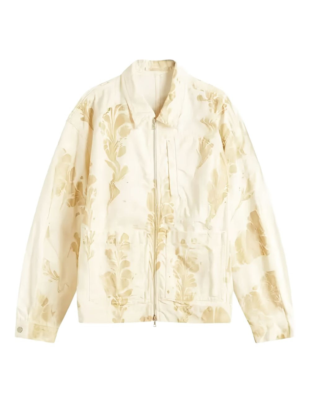 Giacca con stampa in beige e bianco Dries Van Noten - uomo 