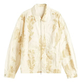 Giacca con stampa in beige e bianco Dries Van Noten - uomo 