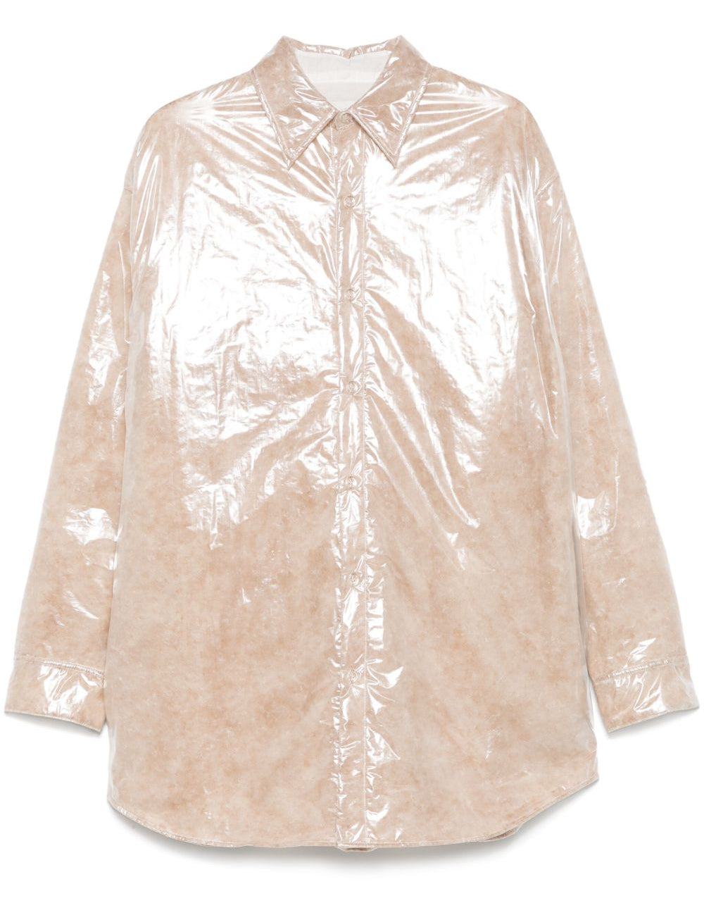 Camicia imbottita con finitura lucida carton tris in beige Dries van noten - uomo 