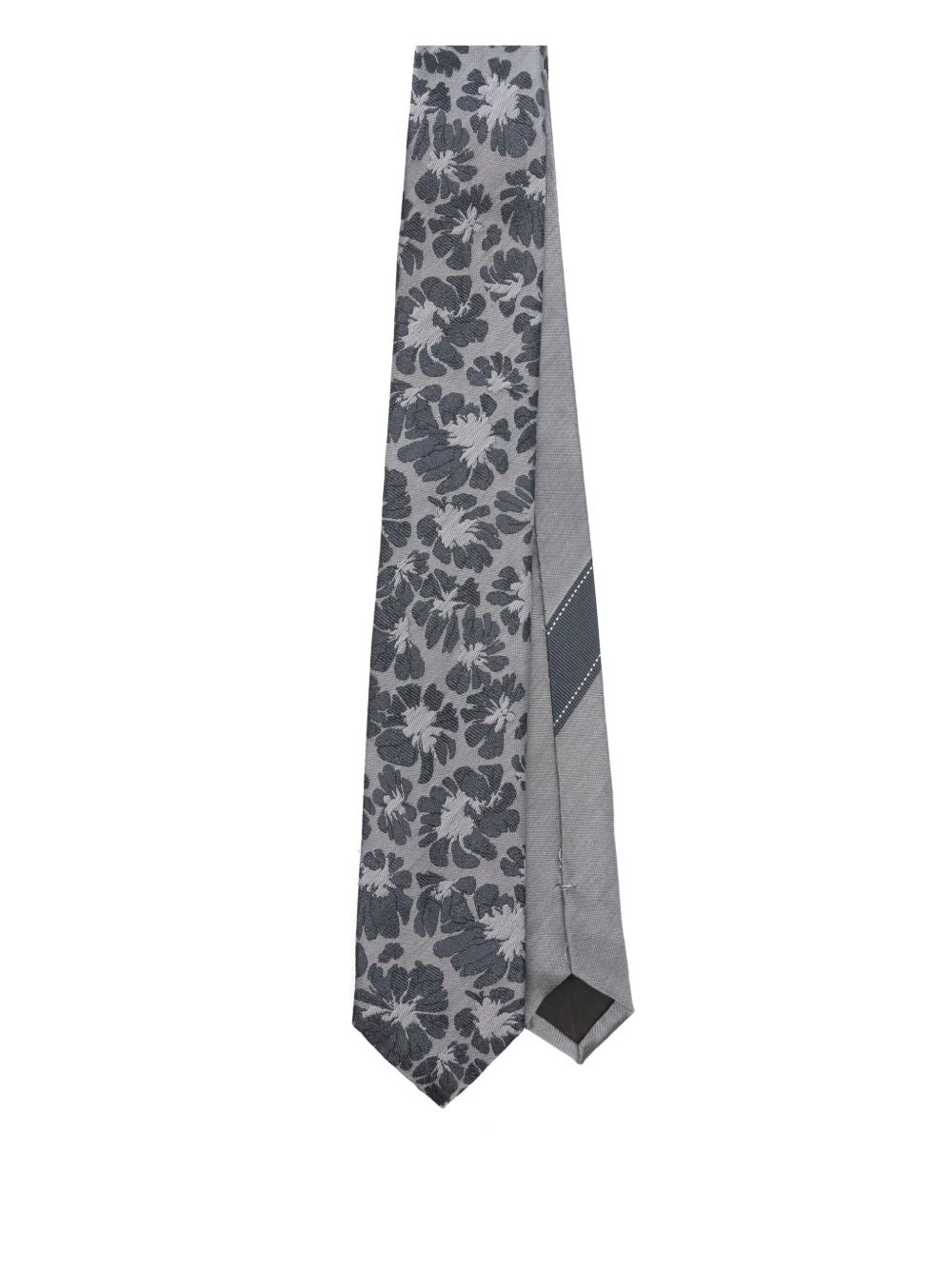 Cravatta stampata in grigio Dries Van Noten - uomo 