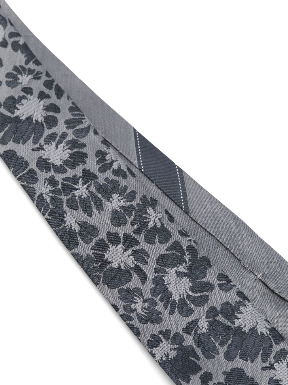 Cravatta stampata in grigio Dries Van Noten - uomo 