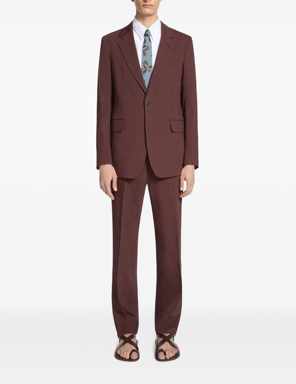 Cravatta in seta con stampa in blu Dries van noten - uomo 