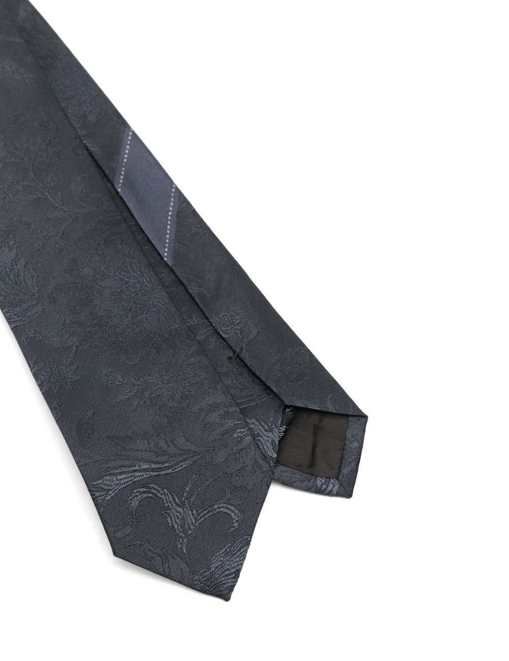 Cravatta stampata in blu Dries Van Noten - uomo 