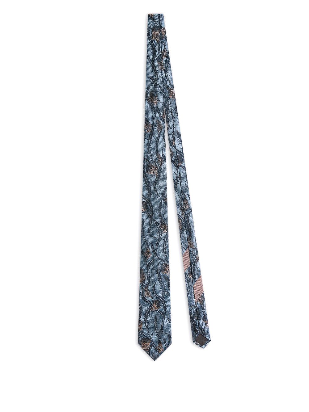 Cravatta in seta con stampa in blu Dries van noten - uomo 