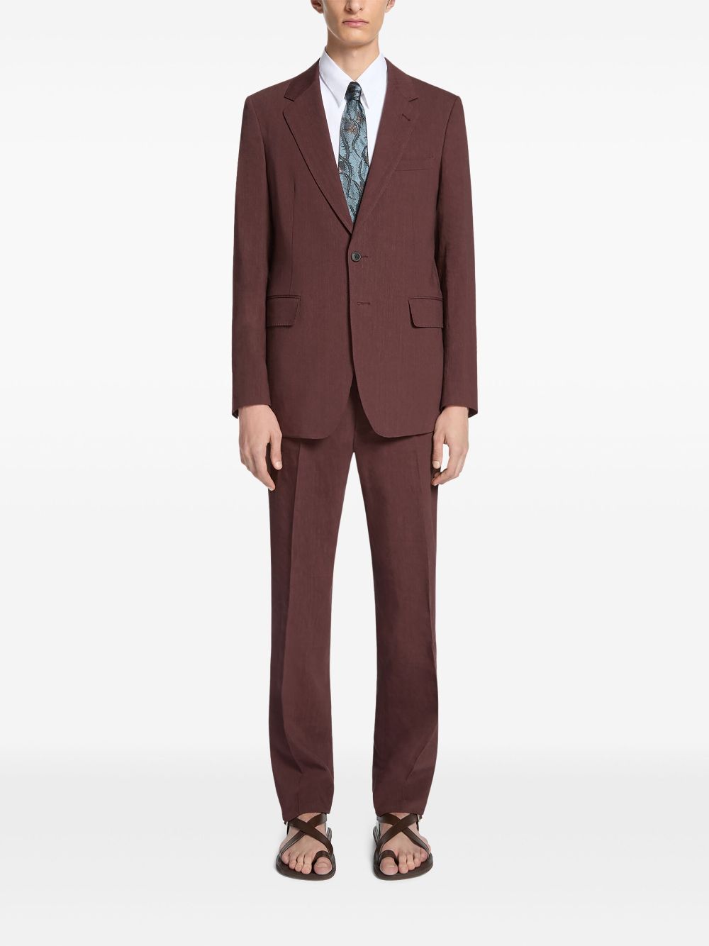 Cravatta in seta con stampa in blu Dries van noten - uomo 