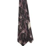 Cravatta stampata in nero Dries Van Noten - uomo 