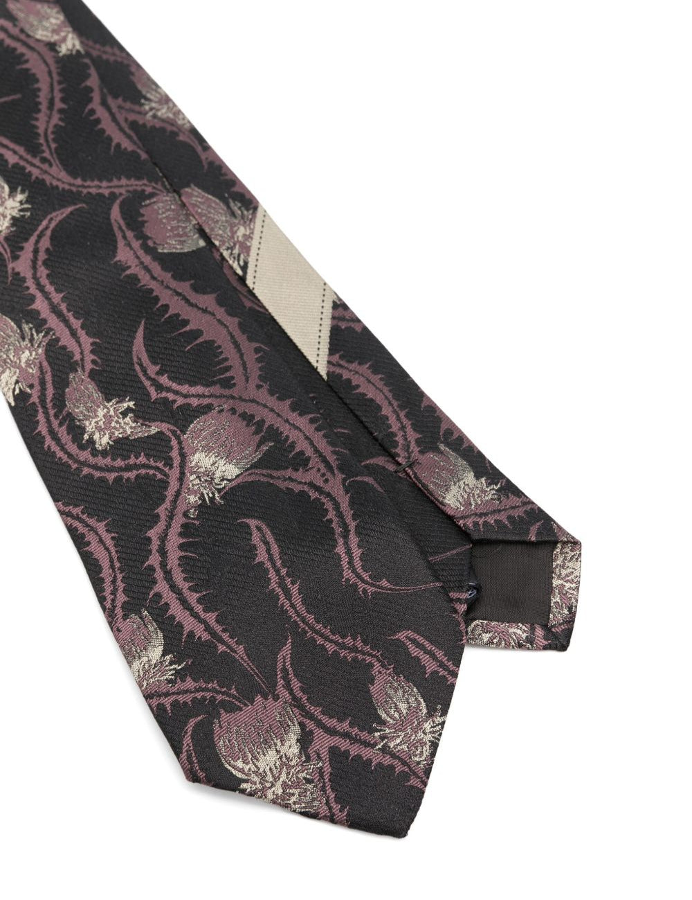 Cravatta stampata in nero Dries Van Noten - uomo 