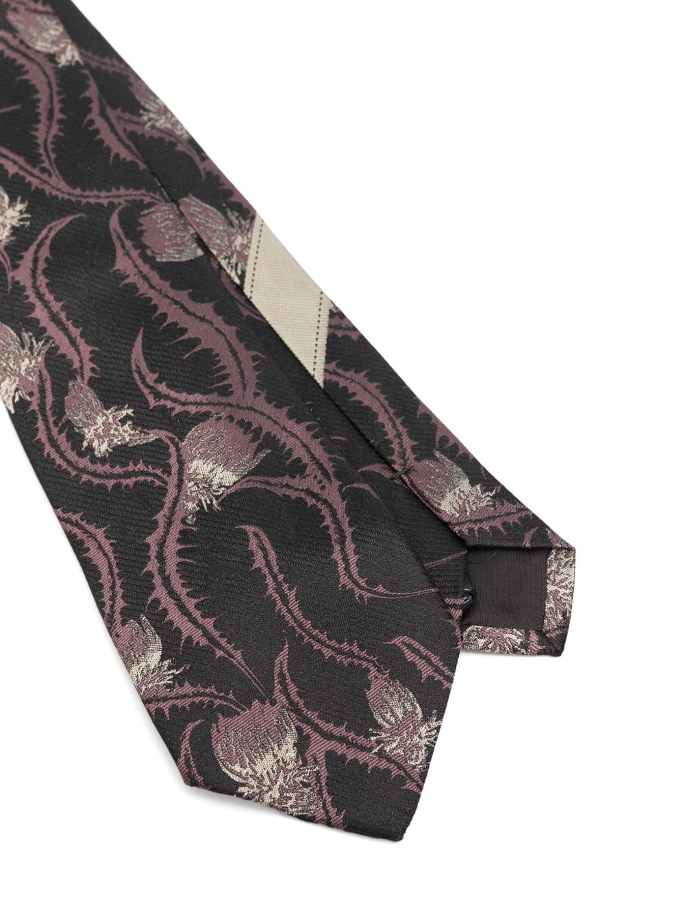 Cravatta stampata in nero Dries Van Noten - uomo 