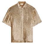 Camicia con paillettes in oro Dries van noten - uomo 