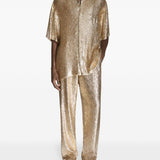 Camicia con paillettes in oro Dries van noten - uomo 
