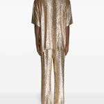 Camicia con paillettes in oro Dries van noten - uomo 
