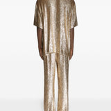 Camicia con paillettes in oro Dries van noten - uomo 