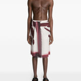 Sarong con stampa astratta in borgogna Dries van noten - uomo 