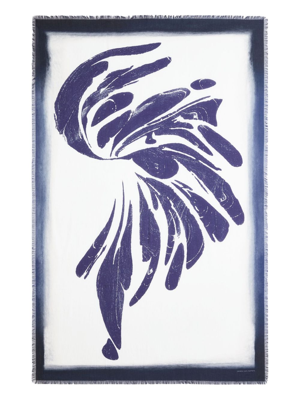 Sarong con stampa astratta in blu Dries van noten - uomo 