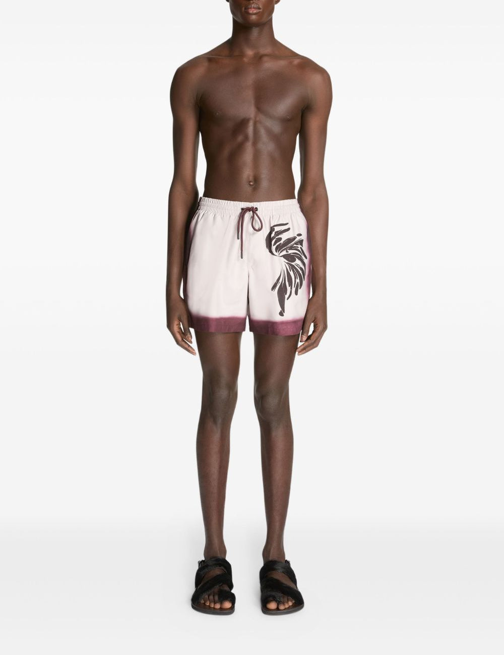 Costume con stampa in borgogna Dries van noten - uomo 